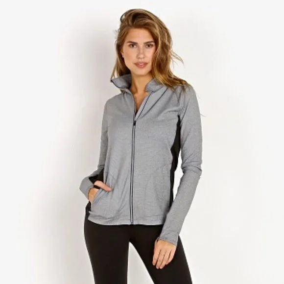 Splits59 Transitional Full Zip Thumbhole Long Sleeve Pocket Jacquard Jacket S - Picture 10 of 10
